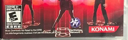 Dance Dance Revolution: New Moves, the ESRB box on its front