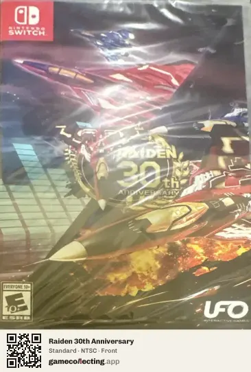 Raiden 30th Anniversary Nintendo Switch, NTSC box front