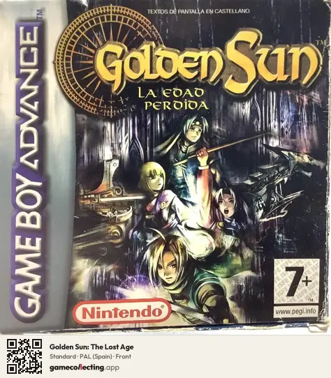 Golden Sun: The Lost Age Game Boy Advance, Spain box front