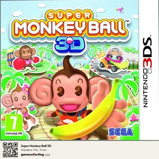 Super Monkey Ball 3D Nintendo 3DS, PAL box front