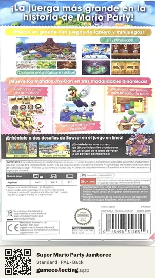 Super Mario Party Jamboree Nintendo Switch, PAL box back