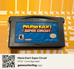 Mario Kart: Super Circuit Game Boy Advance, NTSC cartridge label