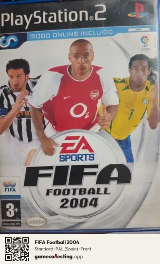 FIFA Football 2004 PlayStation 2, Spain box front