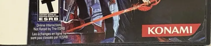 Castlevania: Order of Ecclesia, the ESRB box on its front
