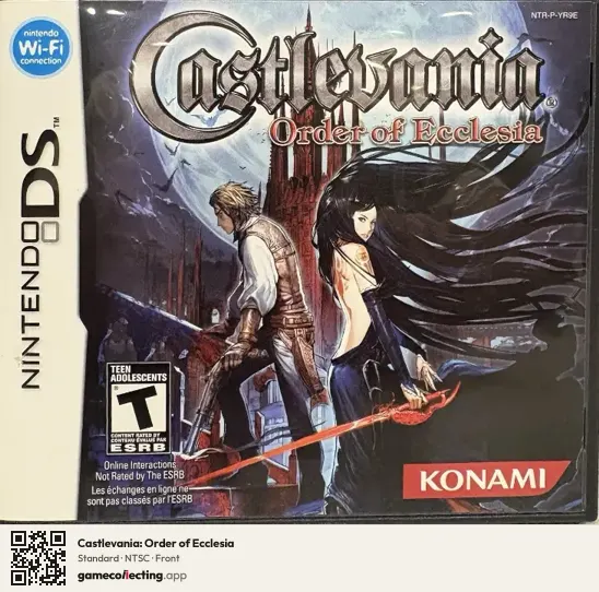Castlevania: Order of Ecclesia Nintendo DS, NTSC box front