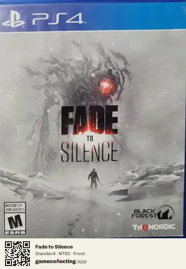 Fade to Silence PlayStation 4, NTSC box front