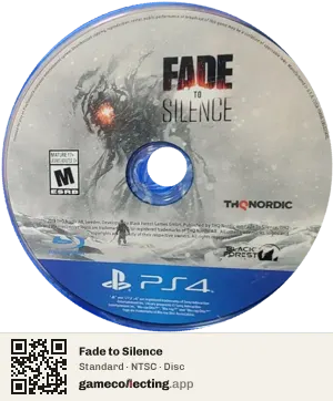 Fade to Silence PlayStation 4, NTSC disc