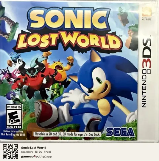 Sonic Lost World Nintendo 3DS, NTSC box front