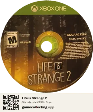 Life is Strange 2 Xbox One, NTSC disc