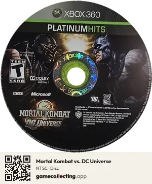Mortal Kombat vs. DC Universe Xbox 360, NTSC disc