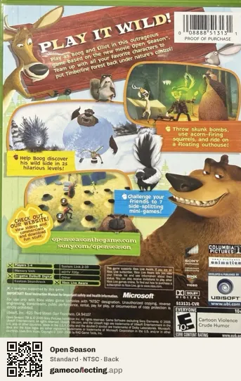 Open Season Xbox, NTSC box back