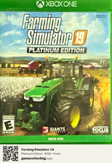 Farming Simulator 19 Xbox One, NTSC box front