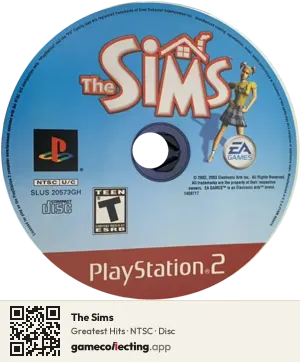 The Sims PlayStation 2, NTSC disc