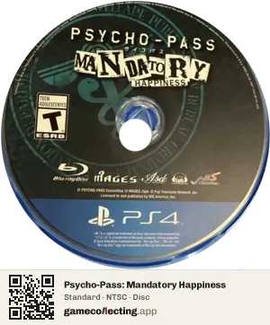 Psycho-Pass: Mandatory Happiness PlayStation 4, NTSC disc