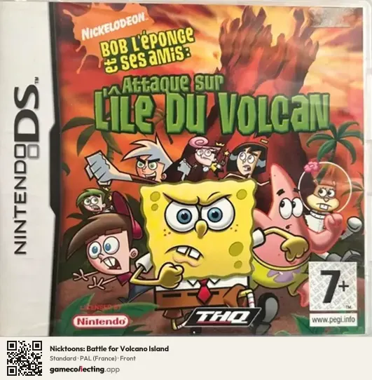 Nicktoons: Battle for Volcano Island Nintendo DS, France box front