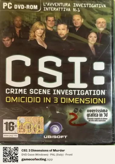 CSI: 3 Dimensions of Murder Computer, Italy box front