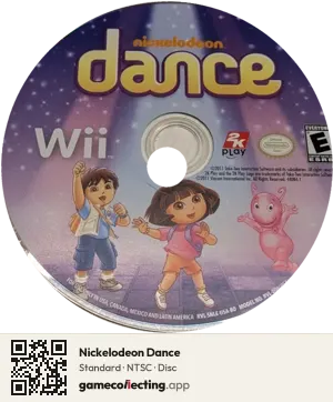 Nickelodeon Dance Nintendo Wii, NTSC disc