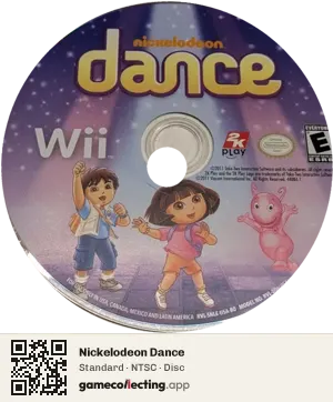 Nickelodeon Dance Nintendo Wii, NTSC disc