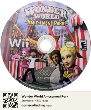 Wonder World Amusement Park Nintendo Wii, NTSC disc