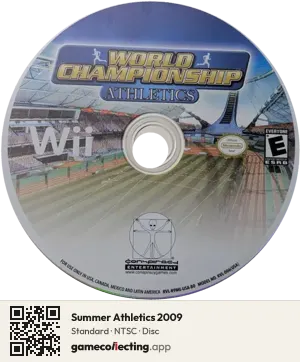 Summer Athletics 2009 Nintendo Wii, NTSC disc