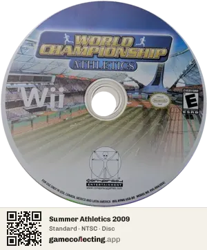 Summer Athletics 2009 Nintendo Wii, NTSC disc