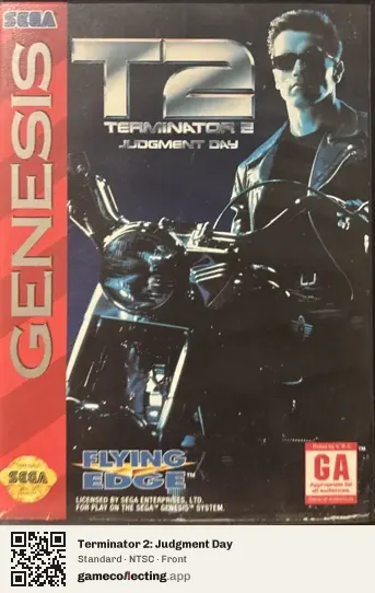 Terminator 2: Judgment Day Sega Mega Drive / Genesis, NTSC box front