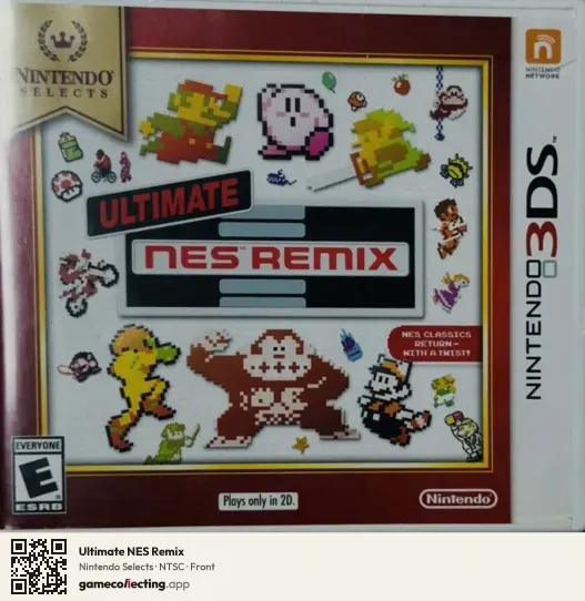 Ultimate NES Remix Nintendo 3DS, NTSC box front