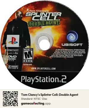 Tom Clancy's Splinter Cell: Double Agent PlayStation 2, NTSC disc