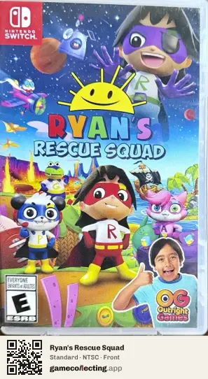 Ryan's Rescue Squad Nintendo Switch, NTSC box front