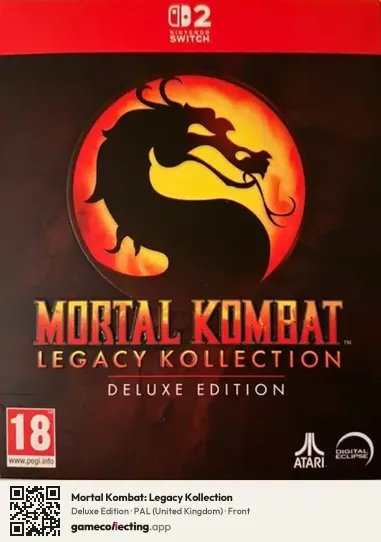 Mortal Kombat: Legacy Kollection Nintendo Switch 2, United Kingdom box front