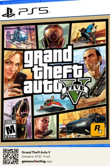 Grand Theft Auto V PlayStation 5, NTSC box front
