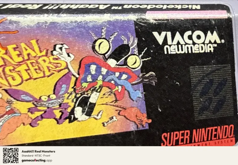 Aaahh!!! Real Monsters Super Nintendo Entertainment System, NTSC box front