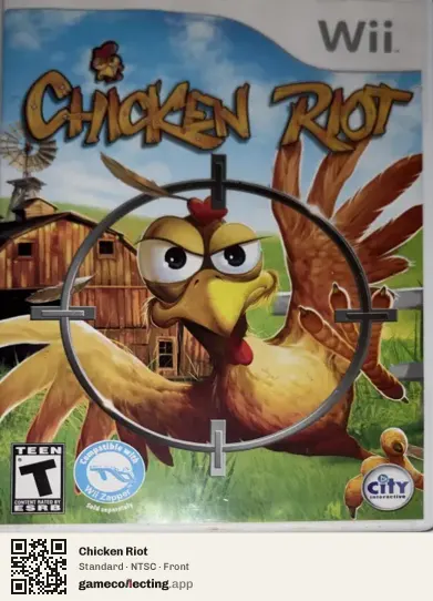 Chicken Riot Nintendo Wii, NTSC box front