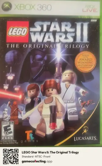 LEGO Star Wars II: The Original Trilogy Xbox 360, NTSC box front