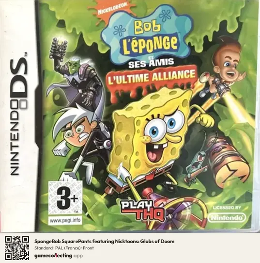 SpongeBob SquarePants featuring Nicktoons: Globs of Doom Nintendo DS, France box front