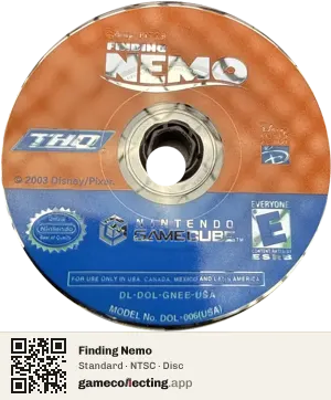 Finding Nemo Nintendo GameCube, NTSC disc