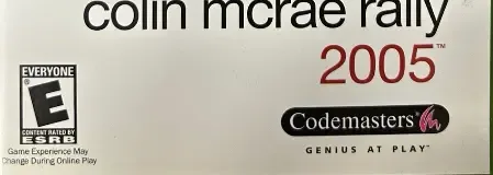 Colin McRae Rally 2005, the ESRB box on its front
