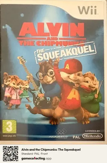 Alvin and the Chipmunks: The Squeakquel Nintendo Wii, PAL box front
