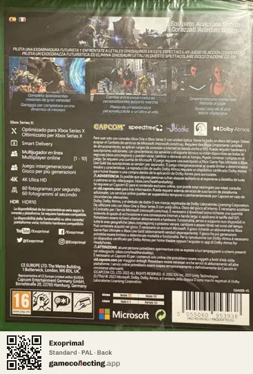 Exoprimal Xbox Series X, PAL box back