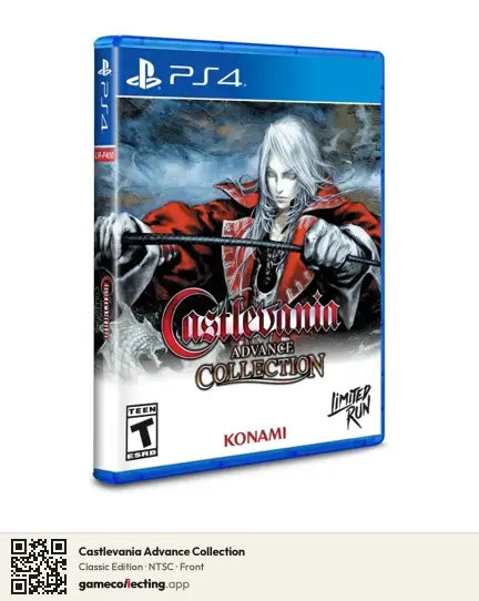 Castlevania Advance Collection PlayStation 4, NTSC box front