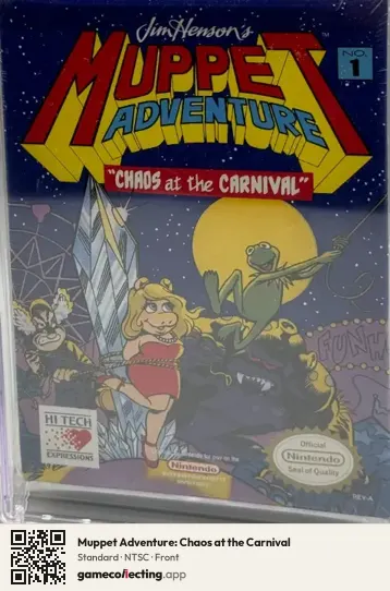 Muppet Adventure: Chaos at the Carnival Nintendo Entertainment System, NTSC box front