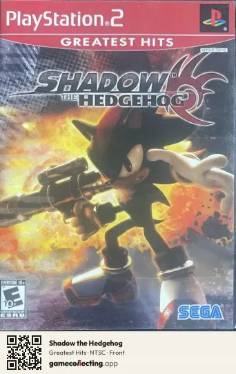Shadow the Hedgehog PlayStation 2, NTSC box front