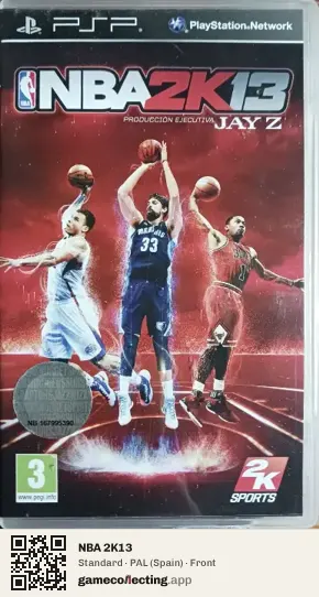 NBA 2K13 PlayStation Portable, Spain box front