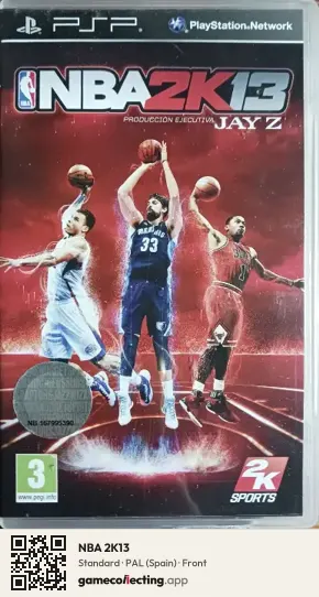 NBA 2K13 PlayStation Portable, Spain box front