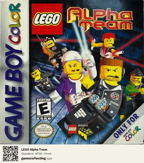 LEGO Alpha Team Game Boy Color, NTSC box front