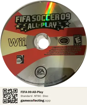 FIFA 09 All-Play Nintendo Wii, NTSC disc