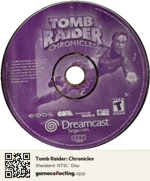 Tomb Raider: Chronicles Sega Dreamcast, NTSC disc