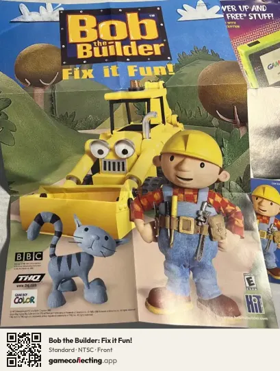 Bob the Builder: Fix it Fun! Game Boy Color, NTSC box front