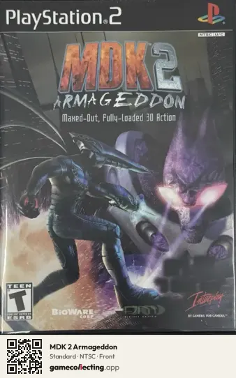MDK 2 Armageddon PlayStation 2, NTSC box front