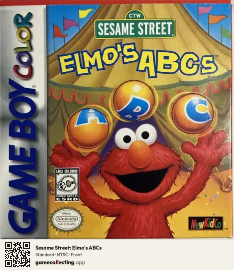 Sesame Street: Elmo's ABCs Game Boy Color, NTSC box front